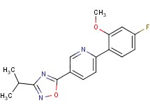 2-(4-fluoro-2-methoxyphenyl)-5-(3-isopropyl-1,2,4-oxadiazol-5-yl)pyridine