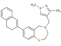 7-(3,4-dihydro-2-naphthalenyl)-4-[(1,3-dimethyl-1H-pyrazol-4-yl)methyl]-2,3,4,5-tetrahydro-1,4-benzoxazepine