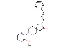 8-(3-methoxy-2-pyrazinyl)-2-[(2E)-3-phenyl-2-propen-1-yl]-2,8-diazaspiro[4.5]decan-3-one