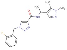 N-[1-(1,5-dimethyl-1H-pyrazol-4-yl)ethyl]-1-(2-fluorobenzyl)-1H-1,2,3-triazole-4-carboxamide