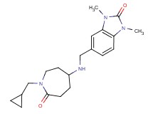 5-({[1-(cyclopropylmethyl)-7-oxoazepan-4-yl]amino}methyl)-1,3-dimethyl-1,3-dihydro-2H-benzimidazol-2-one