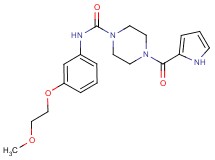 N-[3-(2-methoxyethoxy)phenyl]-4-(1H-pyrrol-2-ylcarbonyl)piperazine-1-carboxamide