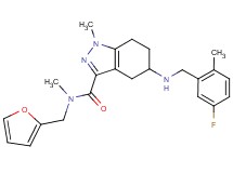 5-[(5-fluoro-2-methylbenzyl)amino]-N-(2-furylmethyl)-N,1-dimethyl-4,5,6,7-tetrahydro-1H-indazole-3-carboxamide