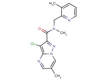 3-chloro-N,6-dimethyl-N-[(3-methylpyridin-2-yl)methyl]pyrazolo[1,5-a]pyrimidine-2-carboxamide