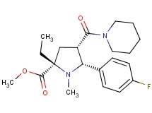 methyl (2S*,4S*,5R*)-2-ethyl-5-(4-fluorophenyl)-1-methyl-4-(1-piperidinylcarbonyl)-2-pyrrolidinecarboxylate