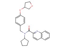 N-cyclopentyl-N-[4-(tetrahydro-3-furanyloxy)benzyl]-2-quinolinecarboxamide