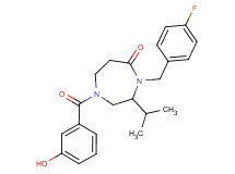 4-(4-fluorobenzyl)-1-(3-hydroxybenzoyl)-3-isopropyl-1,4-diazepan-5-one