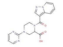 1-(pyrazolo[1,5-a]pyridin-3-ylcarbonyl)-4-pyrimidin-2-ylpiperazine-2-carboxylic acid