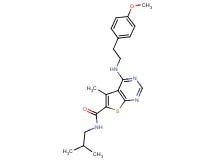 N-isobutyl-4-{[2-(4-methoxyphenyl)ethyl]amino}-5-methylthieno[2,3-d]pyrimidine-6-carboxamide