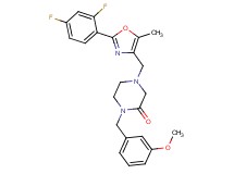 4-{[2-(2,4-difluorophenyl)-5-methyl-1,3-oxazol-4-yl]methyl}-1-(3-methoxybenzyl)-2-piperazinone