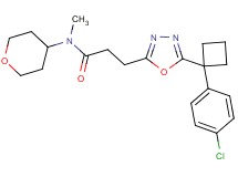 3-{5-[1-(4-chlorophenyl)cyclobutyl]-1,3,4-oxadiazol-2-yl}-N-methyl-N-(tetrahydro-2H-pyran-4-yl)propanamide