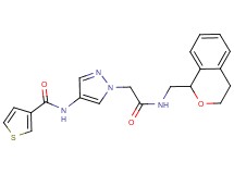 N-(1-{2-[(3,4-dihydro-1H-isochromen-1-ylmethyl)amino]-2-oxoethyl}-1H-pyrazol-4-yl)-3-thiophenecarboxamide