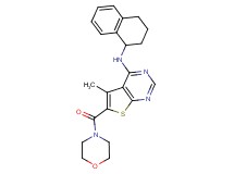 5-methyl-6-(4-morpholinylcarbonyl)-N-(1,2,3,4-tetrahydro-1-naphthalenyl)thieno[2,3-d]pyrimidin-4-amine