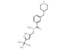 N-[(3-tert-butyl-1H-pyrazol-5-yl)methyl]-N-methyl-3-(4-piperidinylmethyl)benzamide