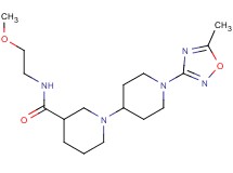 N-(2-methoxyethyl)-1'-(5-methyl-1,2,4-oxadiazol-3-yl)-1,4'-bipiperidine-3-carboxamide