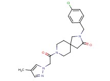 2-(4-chlorobenzyl)-8-[(4-methyl-1H-pyrazol-1-yl)acetyl]-2,8-diazaspiro[4.5]decan-3-one