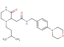 2-[1-(3-methylbutyl)-3-oxo-2-piperazinyl]-N-[4-(4-morpholinyl)benzyl]acetamide