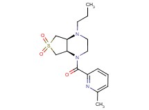 (4aS*,7aR*)-1-[(6-methyl-2-pyridinyl)carbonyl]-4-propyloctahydrothieno[3,4-b]pyrazine 6,6-dioxide