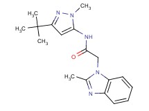 N-(3-tert-butyl-1-methyl-1H-pyrazol-5-yl)-2-(2-methyl-1H-benzimidazol-1-yl)acetamide trifluoroacetate