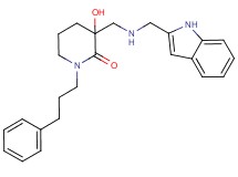 3-hydroxy-3-{[(1H-indol-2-ylmethyl)amino]methyl}-1-(3-phenylpropyl)piperidin-2-one