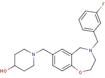 1-{[4-(3-fluorobenzyl)-2,3,4,5-tetrahydro-1,4-benzoxazepin-7-yl]methyl}-4-piperidinol