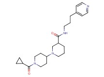 1'-(cyclopropylcarbonyl)-N-(3-pyridin-4-ylpropyl)-1,4'-bipiperidine-3-carboxamide
