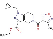 ethyl 1-(cyclopropylmethyl)-5-[(4-methyl-1,2,5-oxadiazol-3-yl)carbonyl]-4,5,6,7-tetrahydro-1H-pyrazolo[4,3-c]pyridine-3-carboxylate