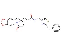 3-[2-(1,3-benzodioxol-5-ylmethyl)-5-oxo-2-pyrrolidinyl]-N-[(2-benzyl-1,3-thiazol-4-yl)methyl]propanamide