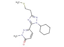 6-{1-cyclohexyl-3-[2-(methylthio)ethyl]-1H-1,2,4-triazol-5-yl}-2-methylpyridazin-3(2H)-one