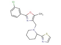 1-{[2-(3-chlorophenyl)-5-methyl-1,3-oxazol-4-yl]methyl}-2-(1,3-thiazol-2-yl)piperidine