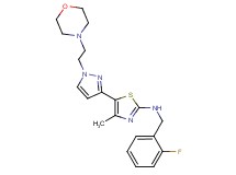 N-(2-fluorobenzyl)-4-methyl-5-{1-[2-(4-morpholinyl)ethyl]-1H-pyrazol-3-yl}-1,3-thiazol-2-amine