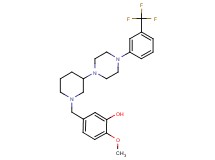 2-methoxy-5-[(3-{4-[3-(trifluoromethyl)phenyl]-1-piperazinyl}-1-piperidinyl)methyl]phenol