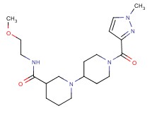 N-(2-methoxyethyl)-1'-[(1-methyl-1H-pyrazol-3-yl)carbonyl]-1,4'-bipiperidine-3-carboxamide