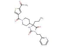 5-{1-[(5-acetyl-3-thienyl)carbonyl]-4-piperidinyl}-5-propyl-3-[2-(2-pyridinyl)ethyl]-2,4-imidazolidinedione