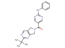 5-[(2-tert-butyl-5,7-dihydro-6H-pyrrolo[3,4-d]pyrimidin-6-yl)carbonyl]-N-phenylpyrimidin-2-amine