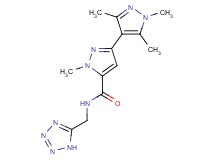 1,1',3',5'-tetramethyl-N-(1H-tetrazol-5-ylmethyl)-1H,1'H-3,4'-bipyrazole-5-carboxamide
