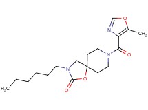 3-hexyl-8-[(5-methyl-1,3-oxazol-4-yl)carbonyl]-1-oxa-3,8-diazaspiro[4.5]decan-2-one