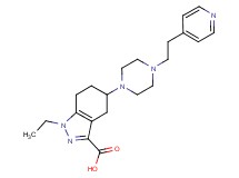1-ethyl-5-[4-(2-pyridin-4-ylethyl)piperazin-1-yl]-4,5,6,7-tetrahydro-1H-indazole-3-carboxylic acid