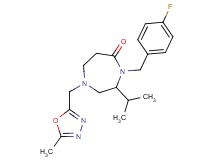 4-(4-fluorobenzyl)-3-isopropyl-1-[(5-methyl-1,3,4-oxadiazol-2-yl)methyl]-1,4-diazepan-5-one