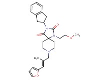 3-(2,3-dihydro-1H-inden-2-yl)-8-[(2E)-3-(2-furyl)-2-methyl-2-propen-1-yl]-1-(2-methoxyethyl)-1,3,8-triazaspiro[4.5]decane-2,4-dione