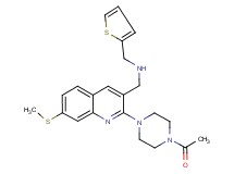 1-[2-(4-acetyl-1-piperazinyl)-7-(methylthio)-3-quinolinyl]-N-(2-thienylmethyl)methanamine