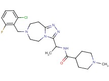 N-{1-[7-(2-chloro-6-fluorobenzyl)-6,7,8,9-tetrahydro-5H-[1,2,4]triazolo[4,3-d][1,4]diazepin-3-yl]ethyl}-1-methyl-4-piperidinecarboxamide