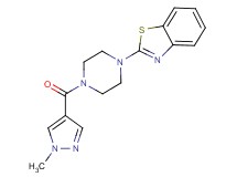 2-{4-[(1-methyl-1H-pyrazol-4-yl)carbonyl]-1-piperazinyl}-1,3-benzothiazole