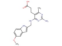 3-(2-amino-4-{[(5-methoxy-1H-indol-2-yl)methyl]amino}-6-methylpyrimidin-5-yl)propanoic acid