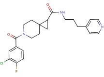 6-(3-chloro-4-fluorobenzoyl)-N-[3-(4-pyridinyl)propyl]-6-azaspiro[2.5]octane-1-carboxamide