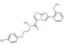 6-(2-methoxyphenyl)-N-methyl-N-[2-(4-methylphenoxy)ethyl]imidazo[2,1-b][1,3]thiazole-3-carboxamide