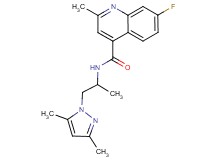 N-[2-(3,5-dimethyl-1H-pyrazol-1-yl)-1-methylethyl]-7-fluoro-2-methyl-4-quinolinecarboxamide