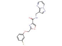 2-[(3-fluorophenoxy)methyl]-N-(pyrazolo[1,5-a]pyrimidin-3-ylmethyl)-1,3-oxazole-4-carboxamide