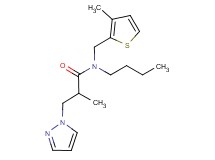 N-butyl-2-methyl-N-[(3-methyl-2-thienyl)methyl]-3-(1H-pyrazol-1-yl)propanamide