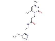 3-(4,6-dimethyl-2-oxopyrimidin-1(2H)-yl)-N-[2-(4-ethyl-4H-1,2,4-triazol-3-yl)ethyl]propanamide